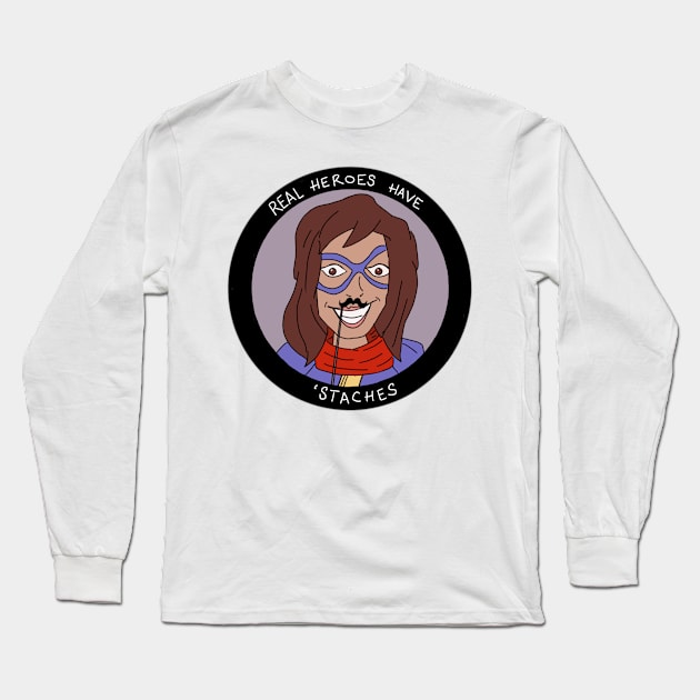 Movember Ms. Marvel Long Sleeve T-Shirt by DxA2017